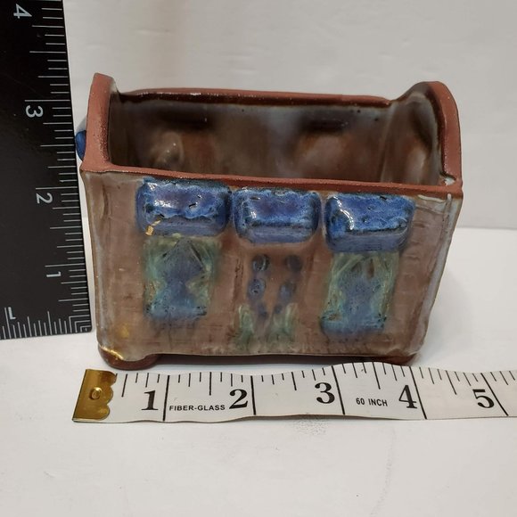 Earthworks Barbados Red Clay Ceramic Pottery Succulent Planter, Bonsai Plant Pot - Picture 10 of 11